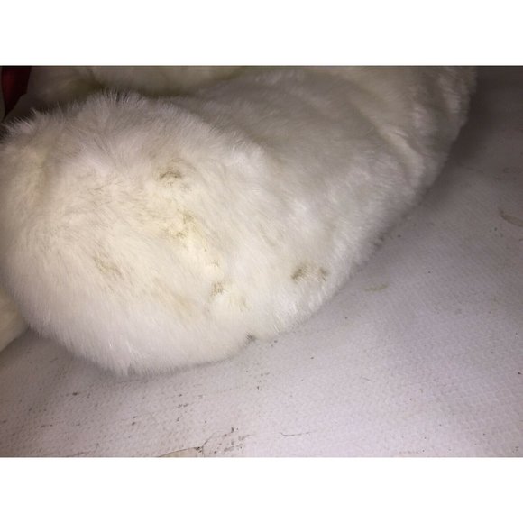 Lovable Huggable Lying DOG PLUSH 28" very soft black/white Pup - Picture 8 of 11